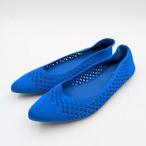 MIA Lovi Knit Pointed Toe Dressy Ballet Flats Women's Blue Size US7.5M EU38